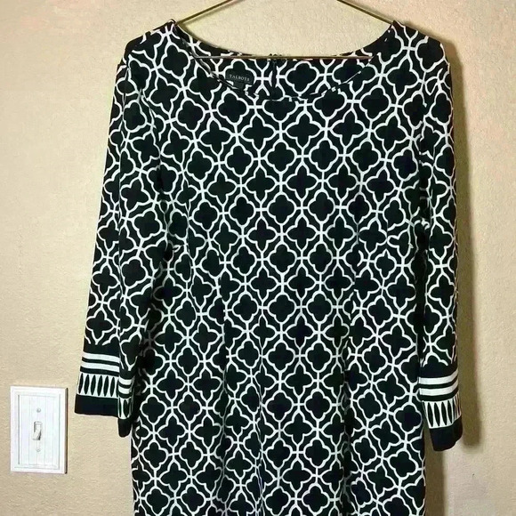 Talbots black and white dress size 14 - Picture 3 of 7
